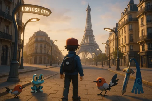 Early Pokémon in Lumiose City from Pokémon Legends Z-A.