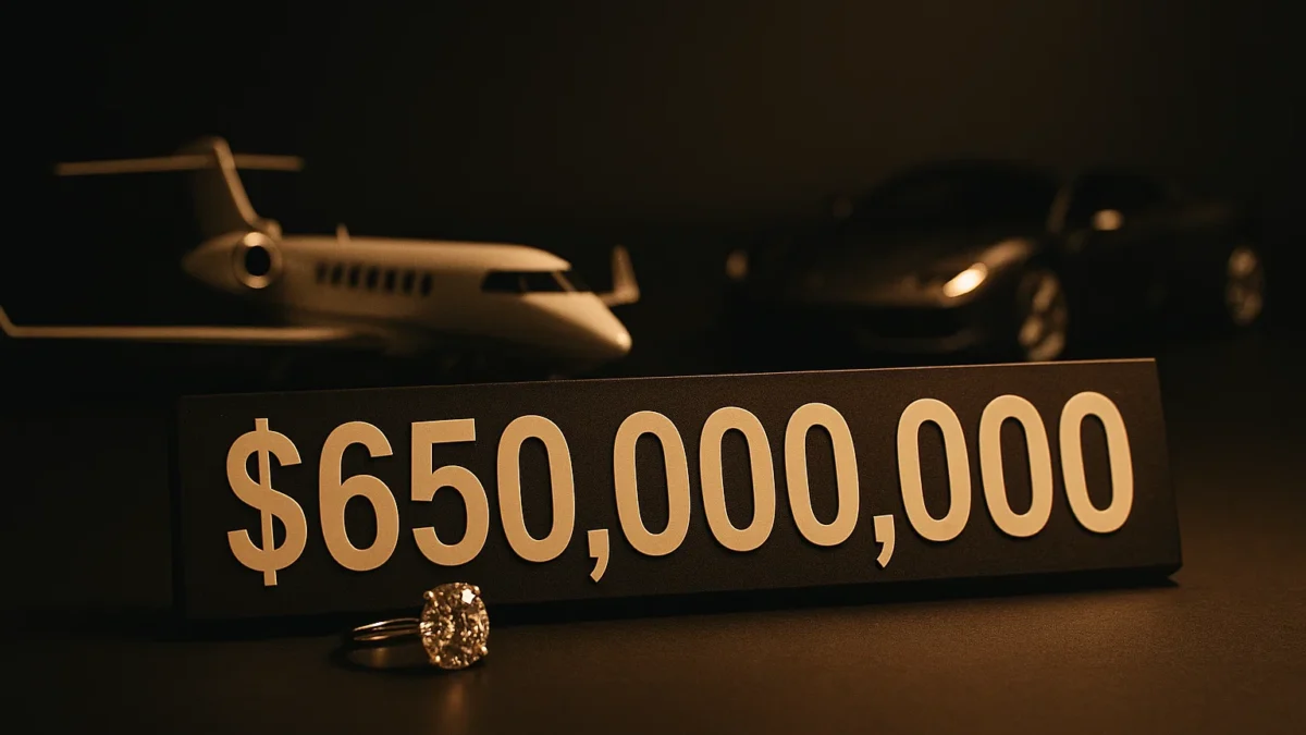 Mega Millions $650 million jackpot with luxury items – ring, private jet, sports car