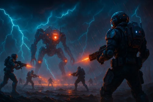 “ARC Raiders 2025 roadmap — futuristic soldiers in a sci-fi battlefield showcasing advanced lighting and immersive game design.”
