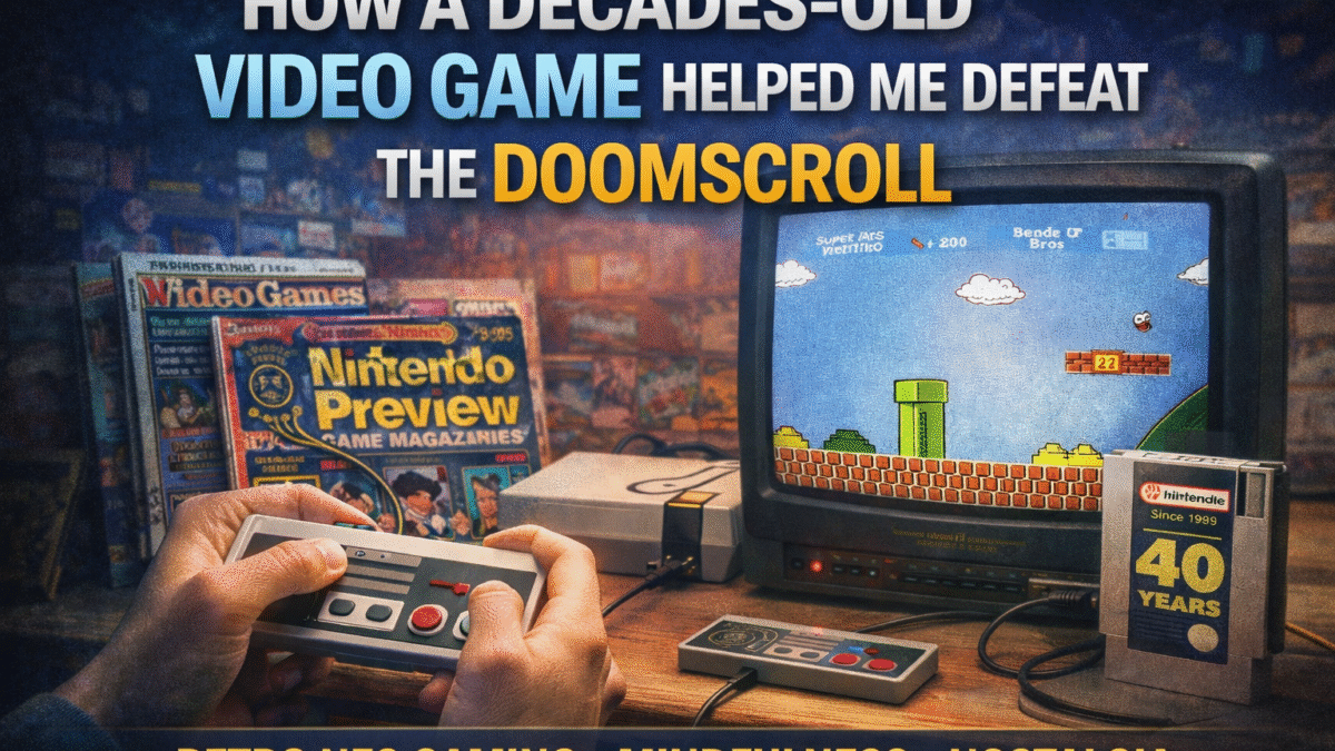 Playing a decades-old NES video game to defeat doomscrolling and improve focus