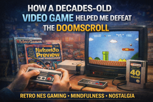 Playing a decades-old NES video game to defeat doomscrolling and improve focus