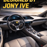 > Ferrari EV interior designed by Jony Ive – minimalist luxury and driver-focused controls