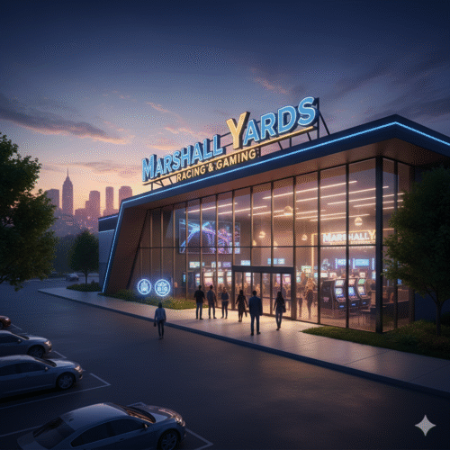 Marshall Yards Racing & Gaming grand opening in Calvert City with historical racing machines and entertainment