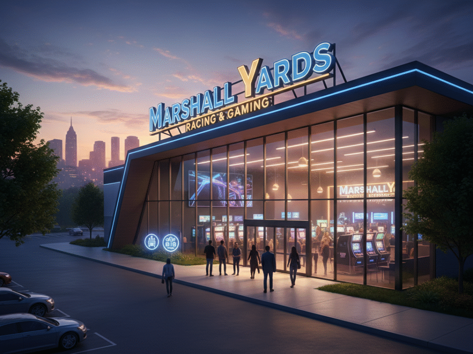 Marshall Yards Racing & Gaming grand opening in Calvert City with historical racing machines and entertainment