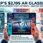 Snap Spectacles AR glasses displaying augmented reality visuals and AI-powered interactive digital overlays.
