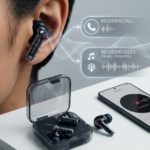 Nothing Ear (3A) wireless earbuds with transparent design, featuring call recording, Audio Snapshot, and active noise cancellation