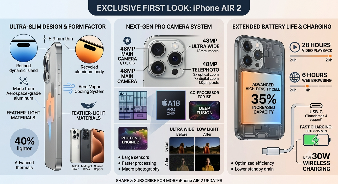 This Is Your First Look at the iPhone Air 2: Design, Camera, and Battery Upgrades